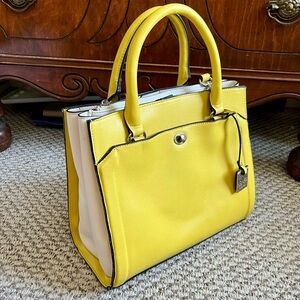 Jones New York Signature Yellow and White Handbag